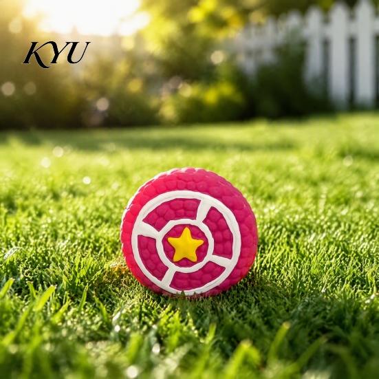 Interactive Pet Toys for Boredom And Anxiety Round Shield Dog Toy, Squeaky Latex Chew Safe Puppy Teething Fetch Teeth Cleaning Toy Small Medium