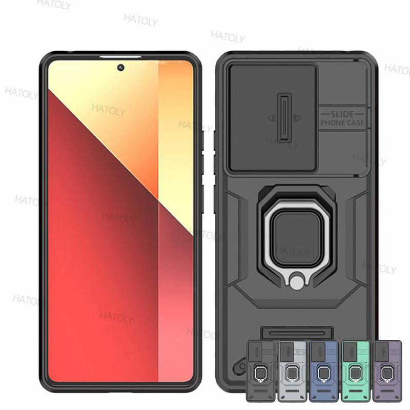 For Xiaomi Redmi Note 14S Case Slide Camera Len Cases Xiaomi Redmi Note 14S Cover Shockproof Armor PC Phone Cover Redmi Note 14S