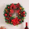 16Inch Christmas Wreath for Front Door Window Wall Door Decorations Flower Bowknot Red Berries Ornament Hanging Garlands X3UC