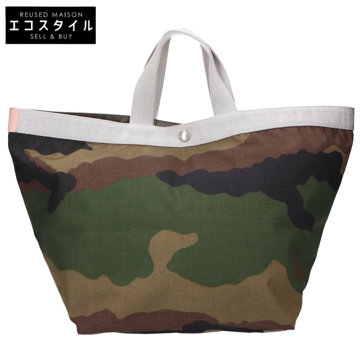

Herve Chapelier 725W Dragee Tug Boat Shape Tote Bag L Camouflage x SilverUsed