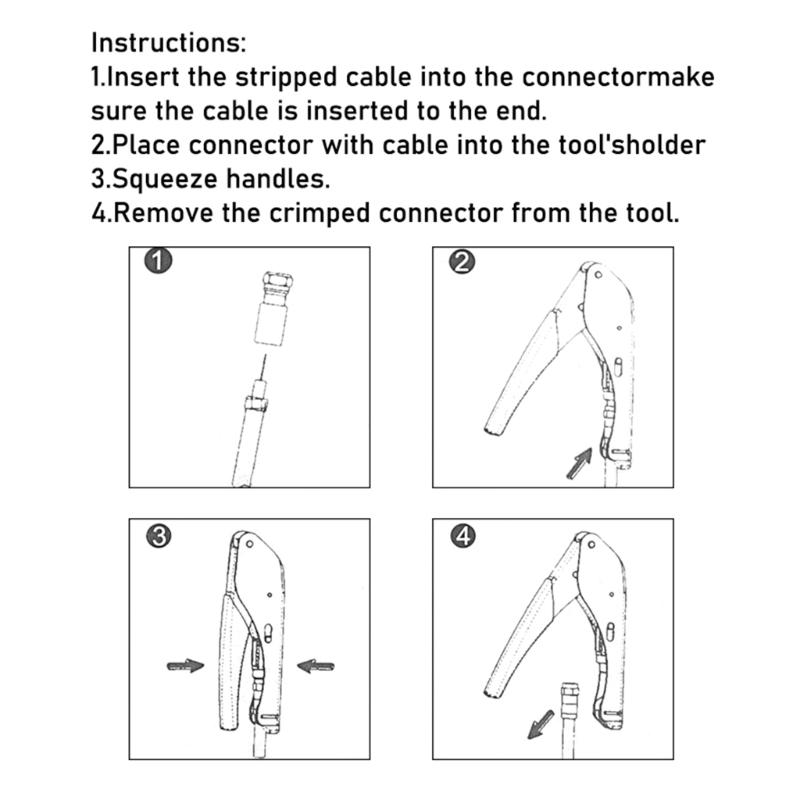Coaxial Cable Crimping Pliers Mesh Pliers F Head Extrusion Head Special Pliers RG59/RG6 Installation Electrician Tools