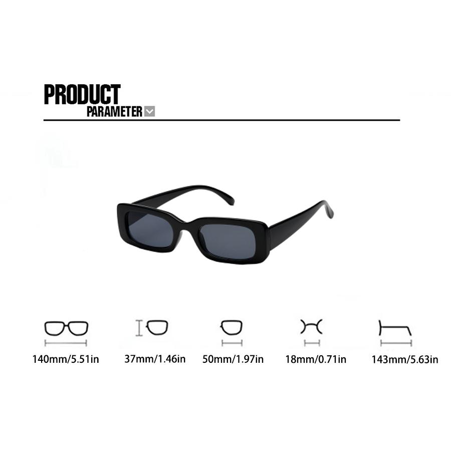 2 STÜCK Mode Kleine Quadratische Sonnenbrille lässig Y2K Wind Retro Mode Brille Sommerurlaubsbrille Damen