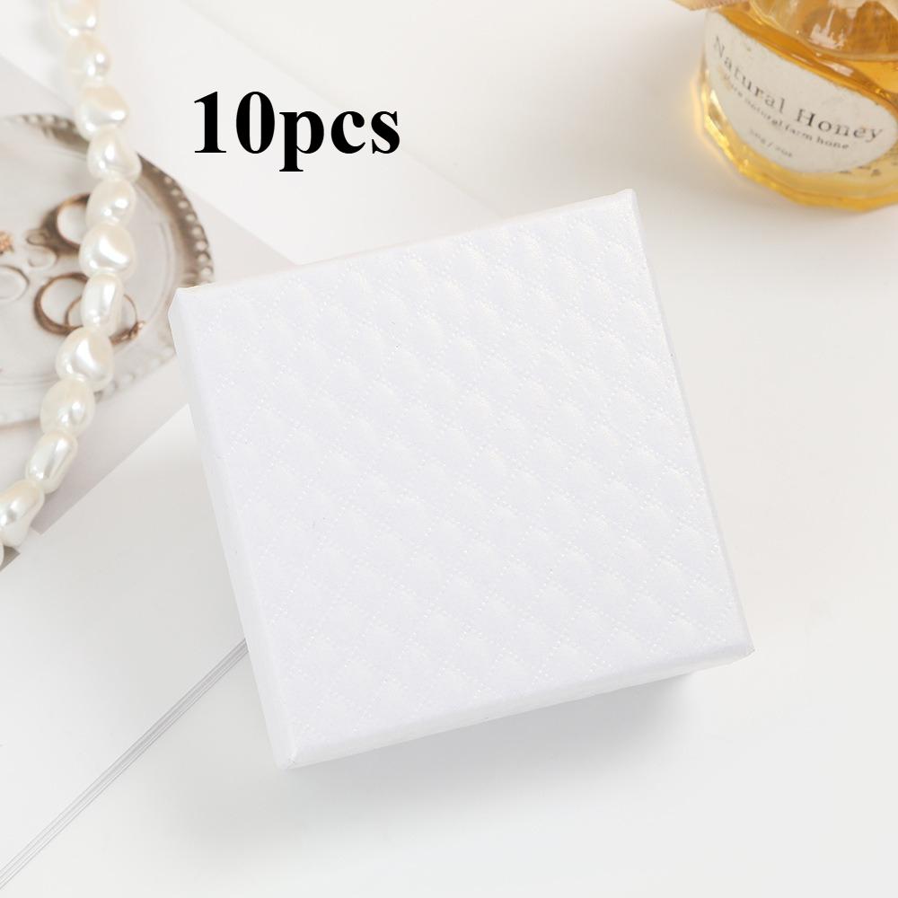 10 st Smyckesorganisatör Box Set – Rutigt Design! Svart/Vit/Röd för Halsband, Ringar, Örhängen, Perfekt för Modeentusiaster