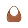 Kate Sebe Kayla Brand Logo Zipper Closure Grapefruit-Patterned Leather Underarm Bag Handheld Shoulder Bag Large Size Women's Gingerbread Color