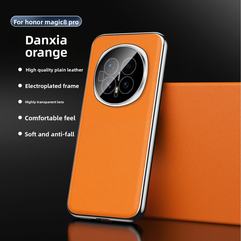 For Huawei Honor Magic 8 Pro Case Luxury PU Leather Skin Lens Protective Back Cover Case For Honor Magic 8 8Pro Phone Shell