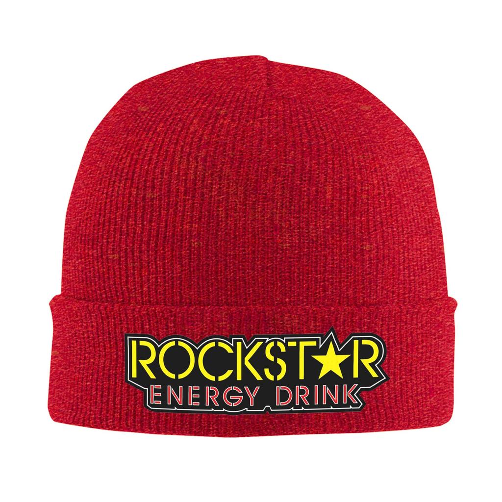 Rockstar Energy Drink Warm Knitted Cap Winter Knit Bonnet Hat Skullies Beanies Hip Hop Caps for Unisex