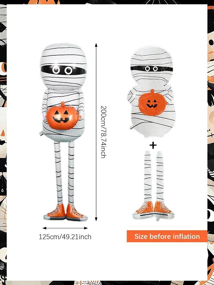 200/44cm Halloween Mummy Balloons for Halloween Party Indoor, Outdoor, Yard, Garden Decoration Holiday Supplies