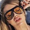SO&EI Retro Oversized Pilot Sunglasses Women Fashion Gradient Shades UV400 Men Trending Sun Glasses