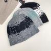 Contrast color plaid knitted fisherman's hat Children's autumn and winter thickened warm wool hat Versatile washbasin hat