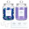 2000ml Laundry Detergent Bottles, Set of 2, Gel Ball Cases, Glass Containers with Airtight Lids, Laundry Bead Containers, Scoops and Labels Included,