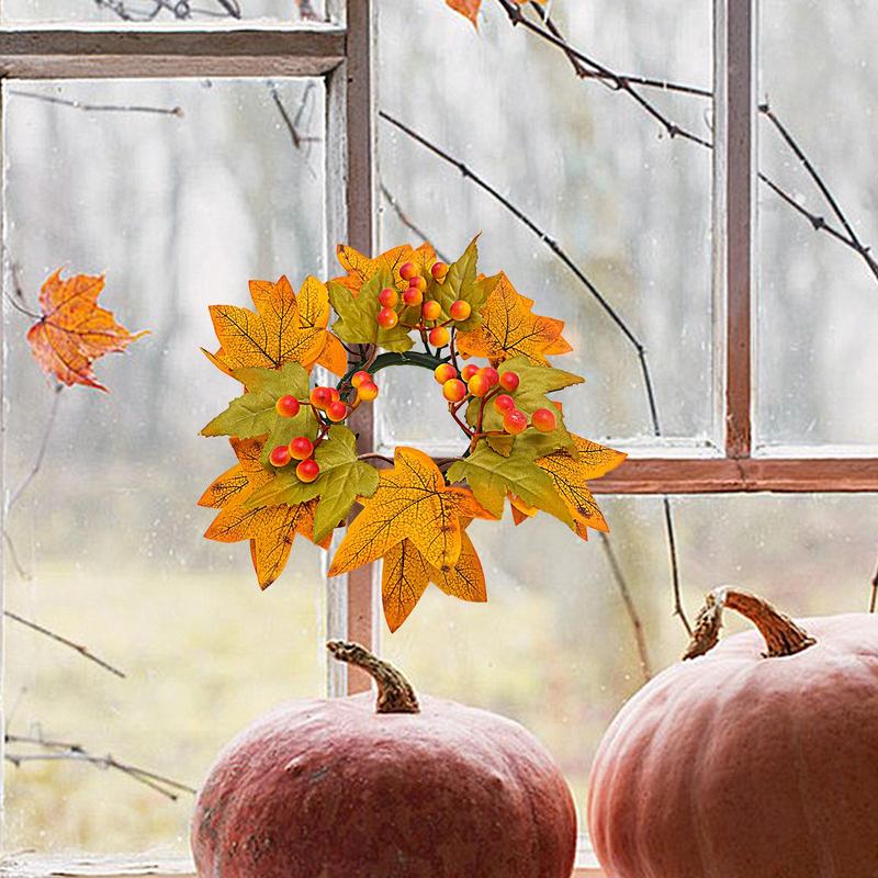 Осенние свечные кольца венки 9 — фото 4