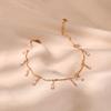 Brass Plated 18k Gold Tassel Inlaid Rhinestone Minimalist Ins Fashion Anklet For Women