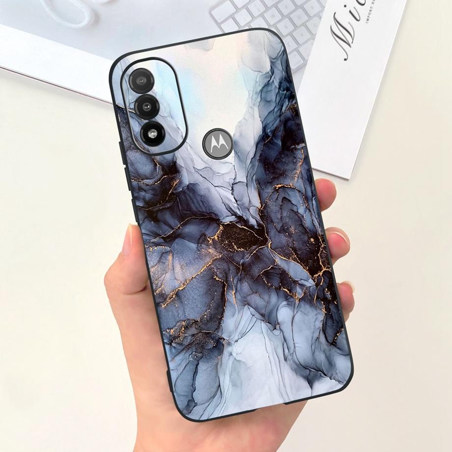 For Moto E20 Case 6.5" Soft Silicone Black Cat Moon Night Back Cases for Motorola Moto E20 Case TPU Capa Motorola E20 Bumper