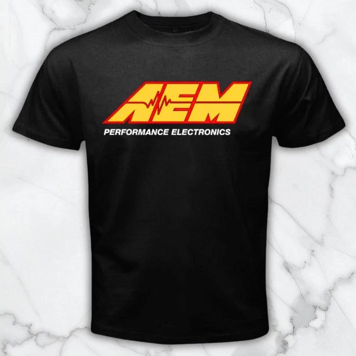 AEM Performance Electronic Car Racing Men s Black Graphic T Shirt Freehships L
