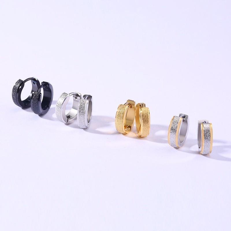 Hoop Earrings for Men Small Earings Stainless Steel Punk Hip Hop Male Women Jewelry