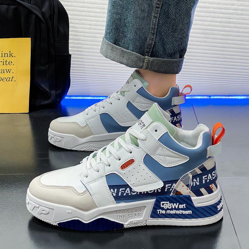 2025 spring retro polished men's shoes, new summer mesh breathable casual sports thick sole heightening dad trendy shoes