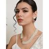 Pink Stone Studded Pearl Kundan Necklace Set for Women…