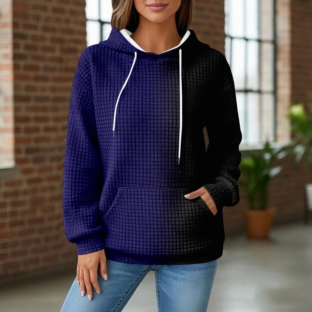 Women's Knit Hoodie , Long Sleeve Pullover with Pocket, Casual Loose,Fit Sweatshirt for Daily Wear/Outdoor