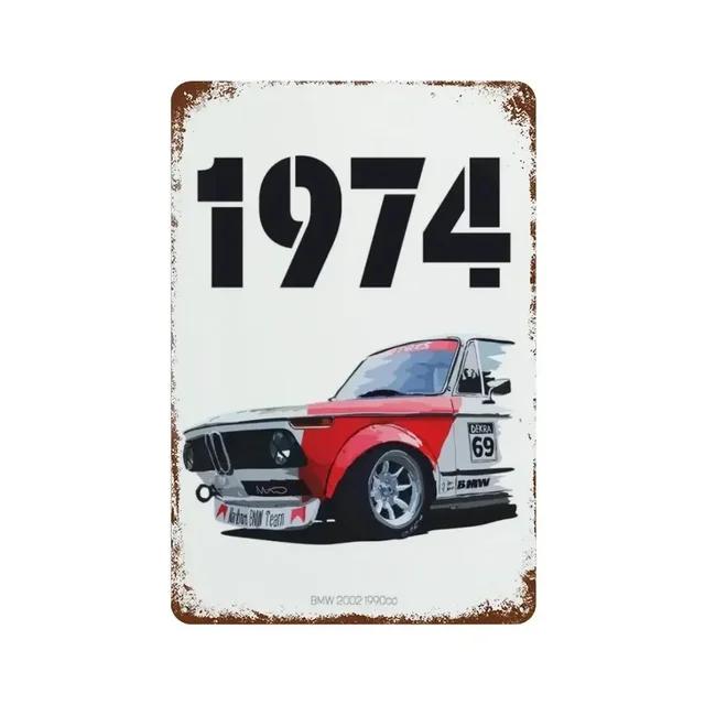 Vintage S GTI Sports Classic Car Metal Tin Sign Plaque  Retro Wall Art for Garage Man Cave Living Room Home Decor  X Inch