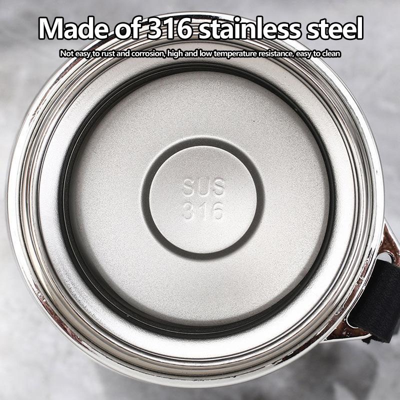 Large Capacity Outdoor Thermos Cup Stainless Steel 24 Hours Heat Preservation Cold Preservation 1000ml Water Bottle