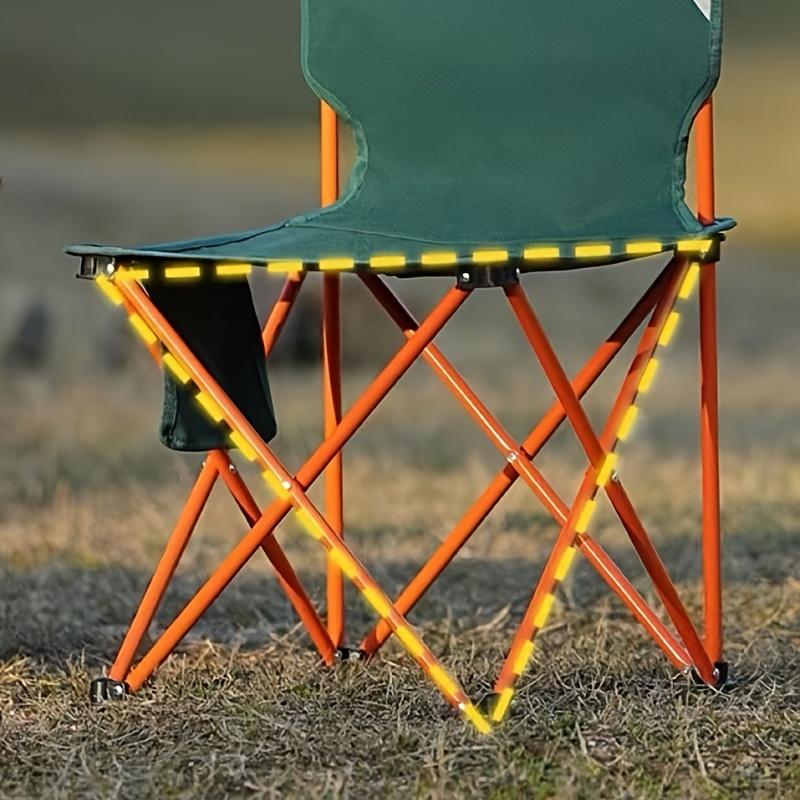 1Pc Camping Chair Outdoor Folding Chair, Light Portable Pony, Art Student Backrest Bench