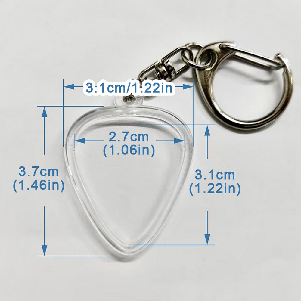 

Clear Guitar Pick Holder Keychain Plectrum Storage Organizer Keyring, Music Instrument Accessories Players Enthusiasts Supplies