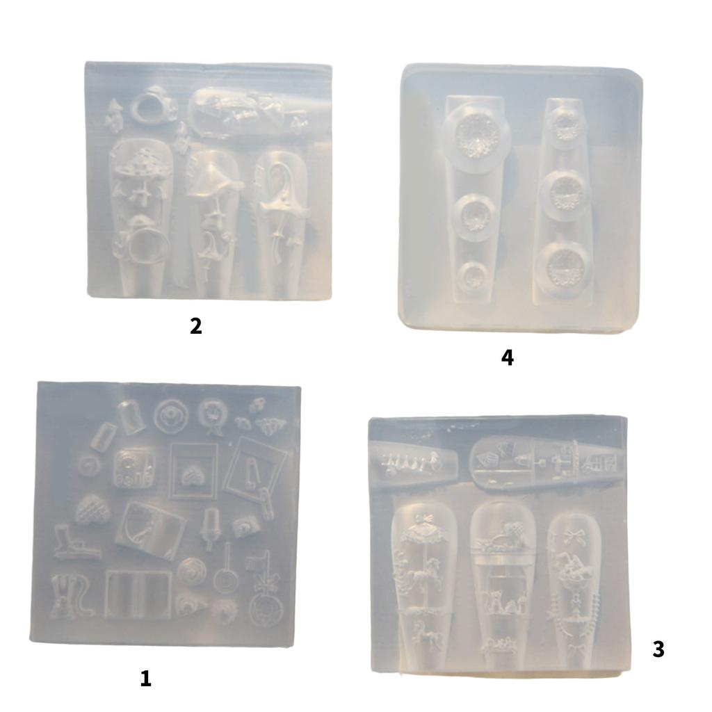 Realistic Design Silicone Nail Art Accessories Mold For DIY Craft Jewelry Making Safe Easy Use Nail Charm Mold