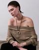 Industrial Chic Horseshoe Pendant Necklace with Black Wax Cord - Unique, Fashionable & Versatile Sweater Chain