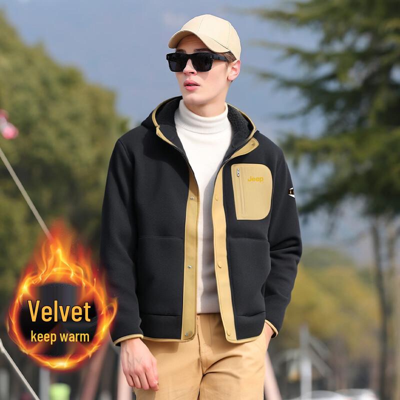JEEP Men s Fleece Lined Hooded Outdoor Jacket 2XL