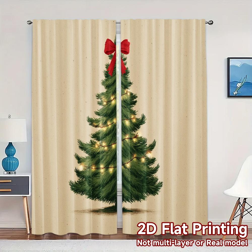 

Шторы для плоской печати Jit без карниза Festivetreecharm Популярная шторная ткань Комплект из 2 шт. Полиэстер Машинная стирка W100*H70(CM)-Hooks&1PCS