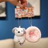 Bag Charm Puppy Nest Plush Keychain Puppy Dolls Schnauzer Plush Pendant  Kids Toy