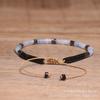 Aquamarine Hematite Square Bead Bracelet – Silver Accent Adjustable Boho Jewelry, Calm Clarity Gift for Men & Women
