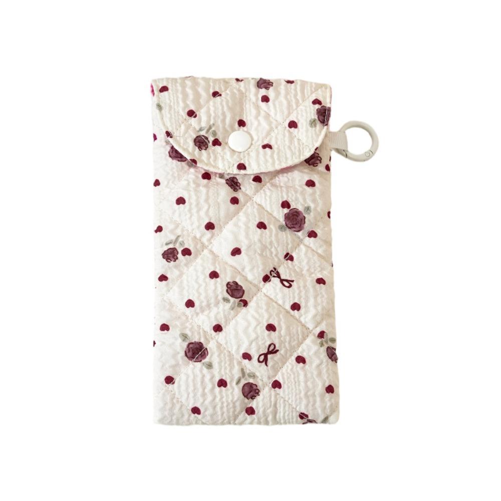 Portable Cloth Printed Glasses Bag Flower Sunglasses Eyeglass Bag Retro Glasses Storage Bag  Female