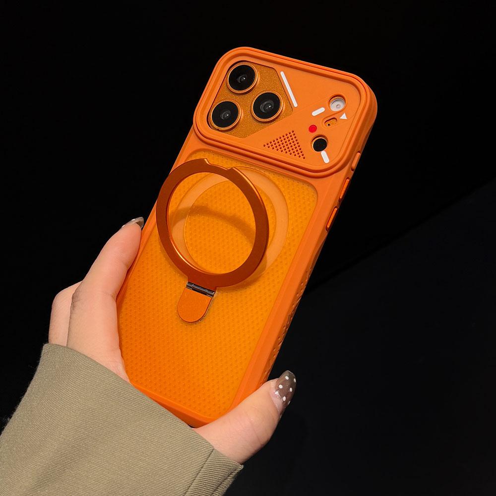 Metal Ring Holder For Magnetic Phone Case For For Iphone 17 16 1 14 13 12 Pro Max Plus Matte Heat Dissipation Cover