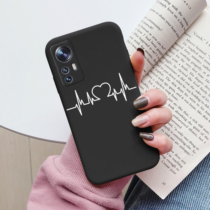 Flower Phone Case For Xiaom 12T Mi12T Pro Funda Cute Heart Cartoon Owl Xiaomi 12 T Xiaomi12T Pro Matte Soft TPU Back Cover Shell