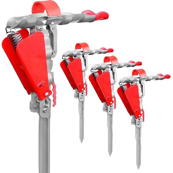 Automatic Spring Fishing Rod Holder 2 Pack - Stainless Steel for Ground Support Brackets, Adjustable Sensitivity & Folding Fish Pole Rack