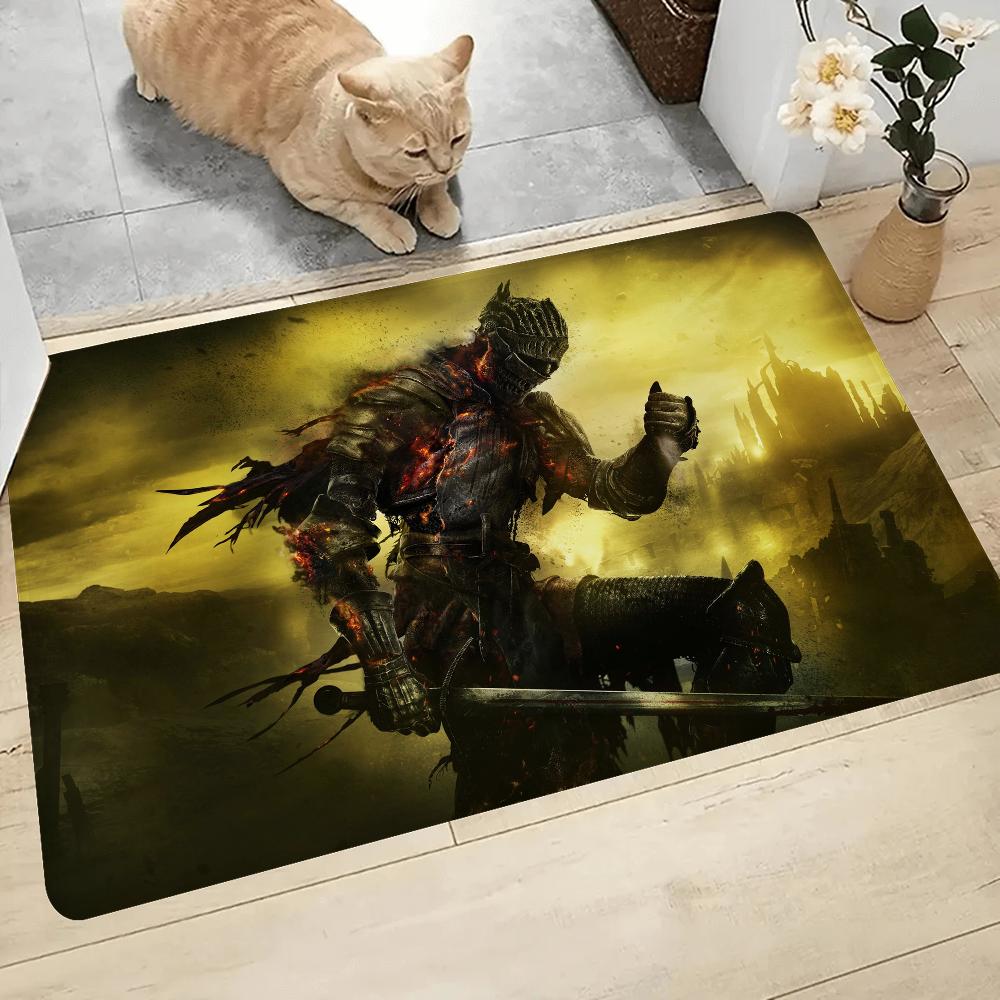 Dark Souls Entrance Door Mat Washable Non-Slip Living Room Sofa Chairs Area Mat Kitchen Welcome Doormat