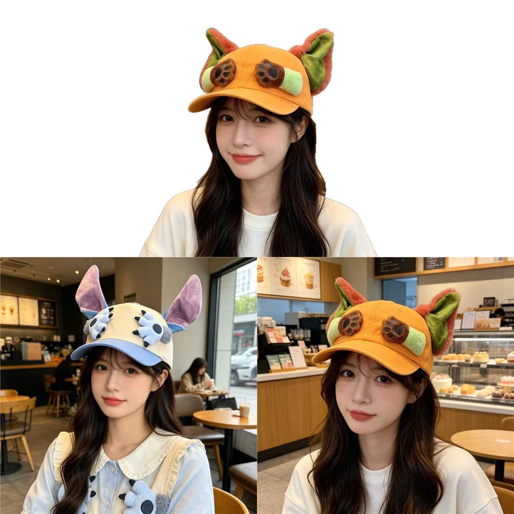 Stitch Nick Wilde Cartoon Baseball Cap With Sunshade For Kids And Teens