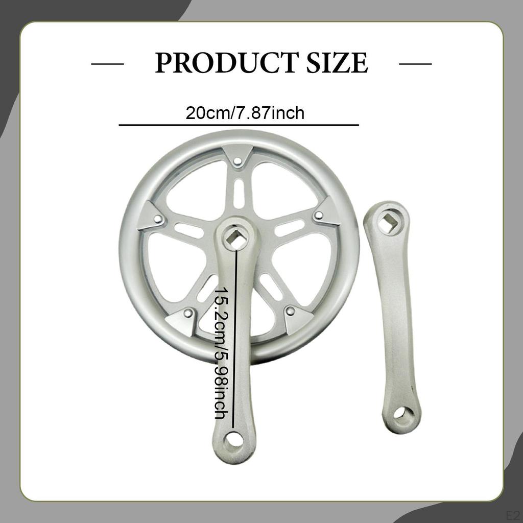 Bike Crankset Single Chainring Crank Arm Set City Folding Bicycle for Mountain Road