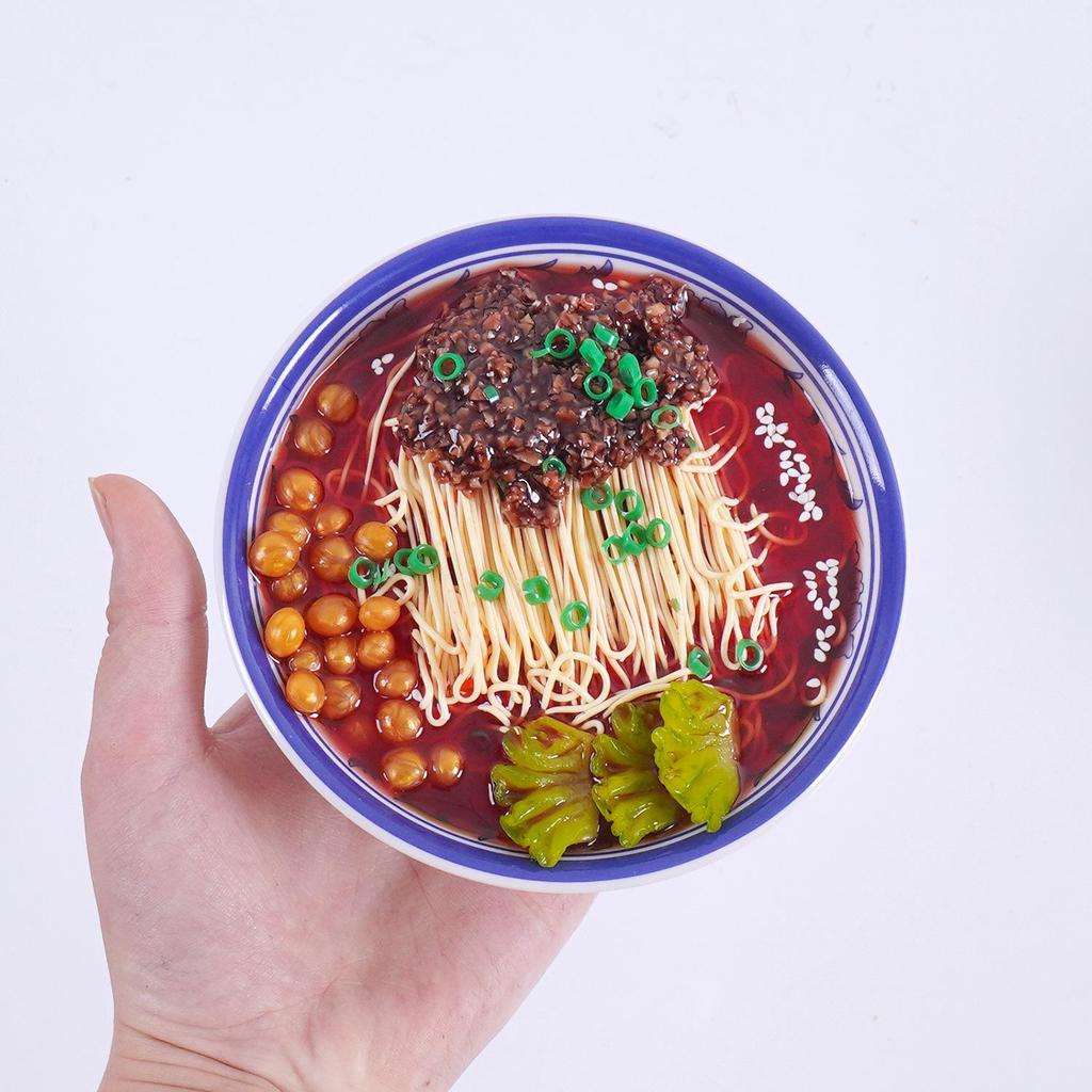 1:1 Lanzhou Lamian Fake Noodles Model - Big Bowl Beef & Seafood Display Prop