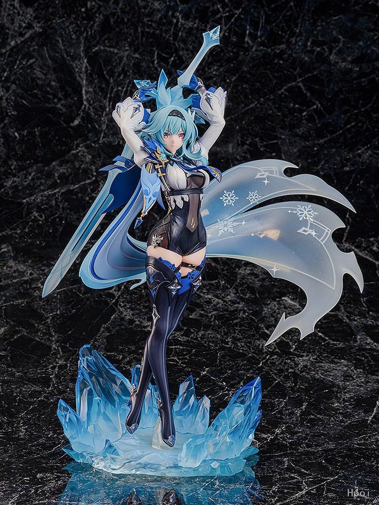 18CM Anime Game Genshin Impact Eula Lawrence Figure Cute Cool Anime Model Toys Gifts Collection Action Figure  Ornaments PVC