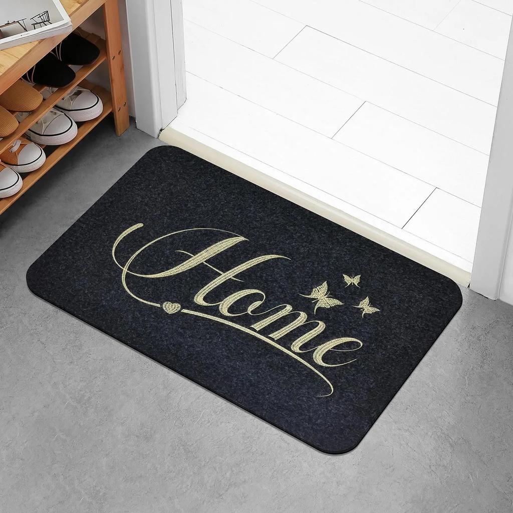 Collezione Tappetini per Porta a Tema Casa Con Motivi di Cuore Farfalla Casa Tappeto Antiscivolo per Ingresso per Arredamento Casa Moderno
