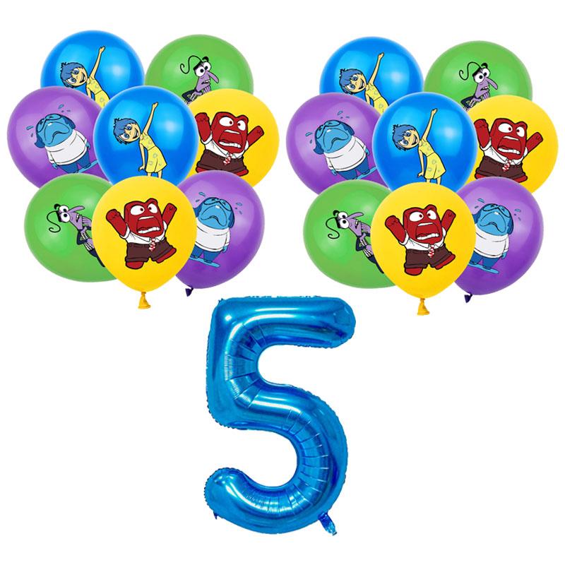 Inside Out 2 Decorațiuni Petrecere de Ziua de Naștere Temă Desen Animat Kit Veselă Baloane Bucurie Tristețe Accesorii Copii Băiat Fată Cadou Jucării