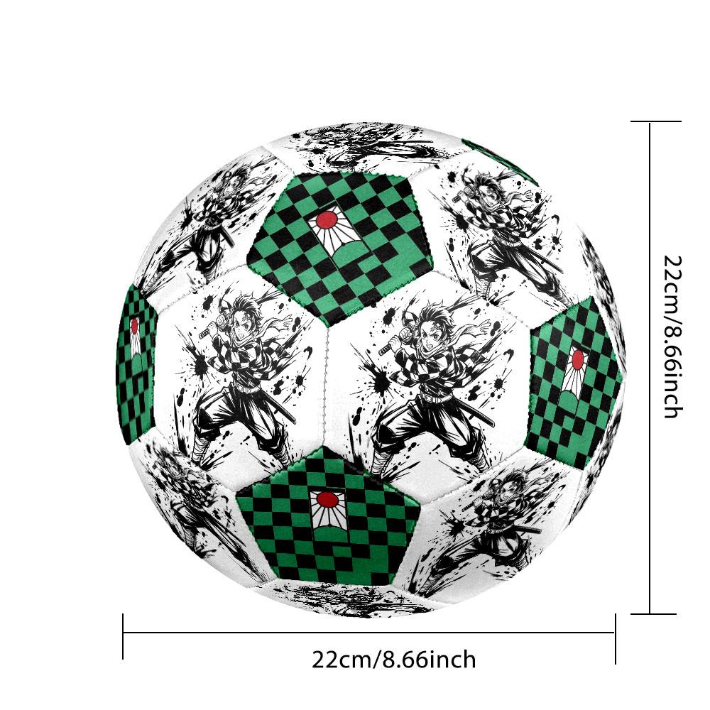 1pc Demon Slayer Kimetsu No Yaiba Soccer Ball Size 5 Indoor Soccer Ball Fashion Colorful Backyard Game - Great For Sports Fans Gift HE21