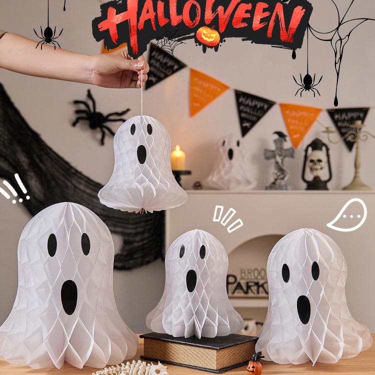 Halloween Ghost Honeycomb Hanging Decoration for Party or Home