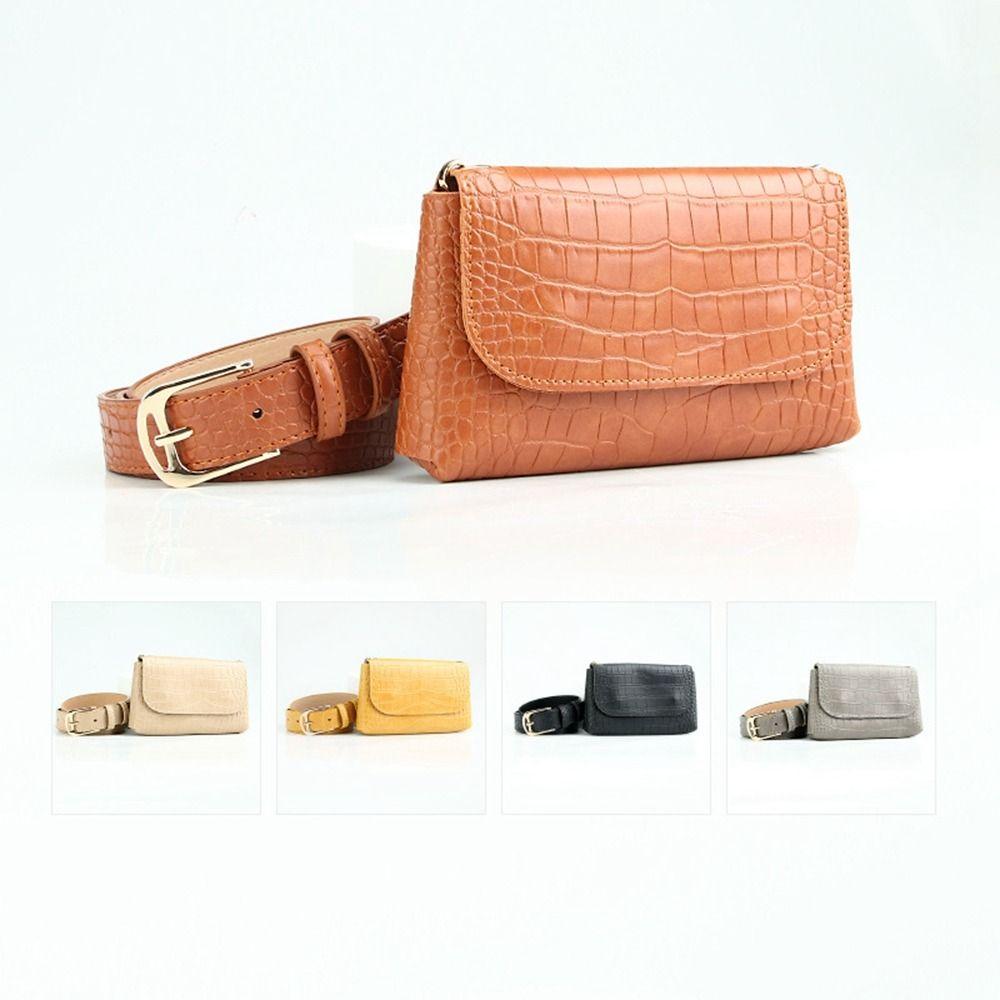 Korean Style Women Waist Bag PU Women Belt Bag Ins Belt Envelope Waist Bag  Female