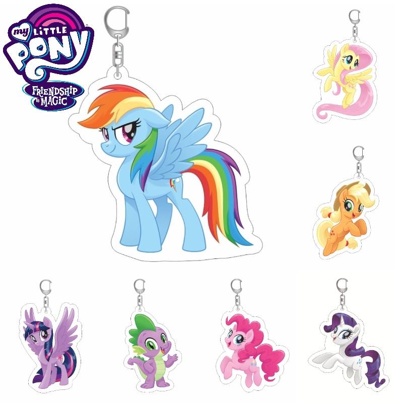 Pony Little My Pinkie Pie Pendants Keychain Rarity Decor Cartoon Cute Gifts Doll