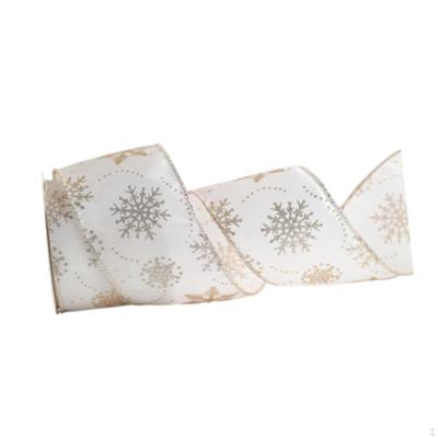 Weihnachtsband, 6,3 cm x 9,1 m, vielseitig verwendbar, Glitzerbesatz für Kränze, Geschenkverpackungen, Schleifenherstellung, DIY