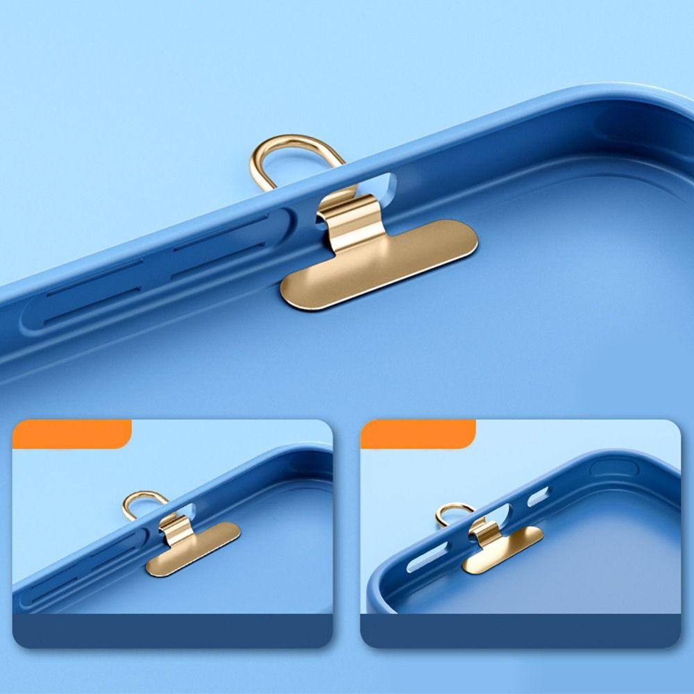 Ultra-thin Phone Lanyard Tab Anti-fall Anti-lost Phone Lanyard Clip Patch Metal Snap Strap Phone Case Hanging Rope