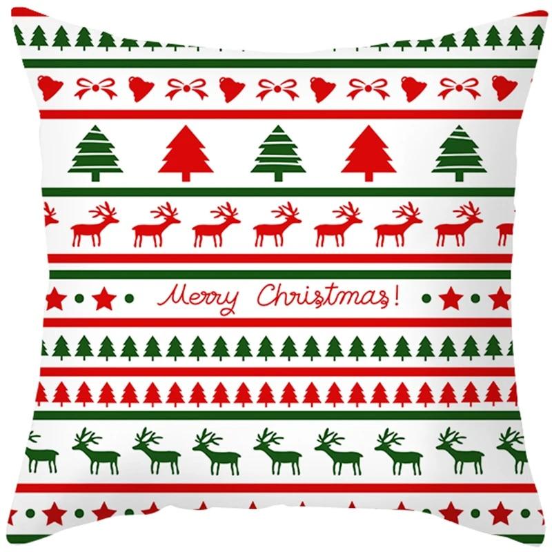 Santa Claus Snowman Schihe Tree Town Christmas Decoration Pillow Set bedroom Sofa restaurant car pillow sleeve  pillow case